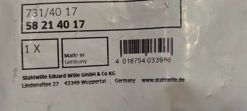 NEU Stahlwille 58214017, 731/40, 17 mm Maulschlüssel-Einsatz MADE IN GERMANY - Bild 4 von 7