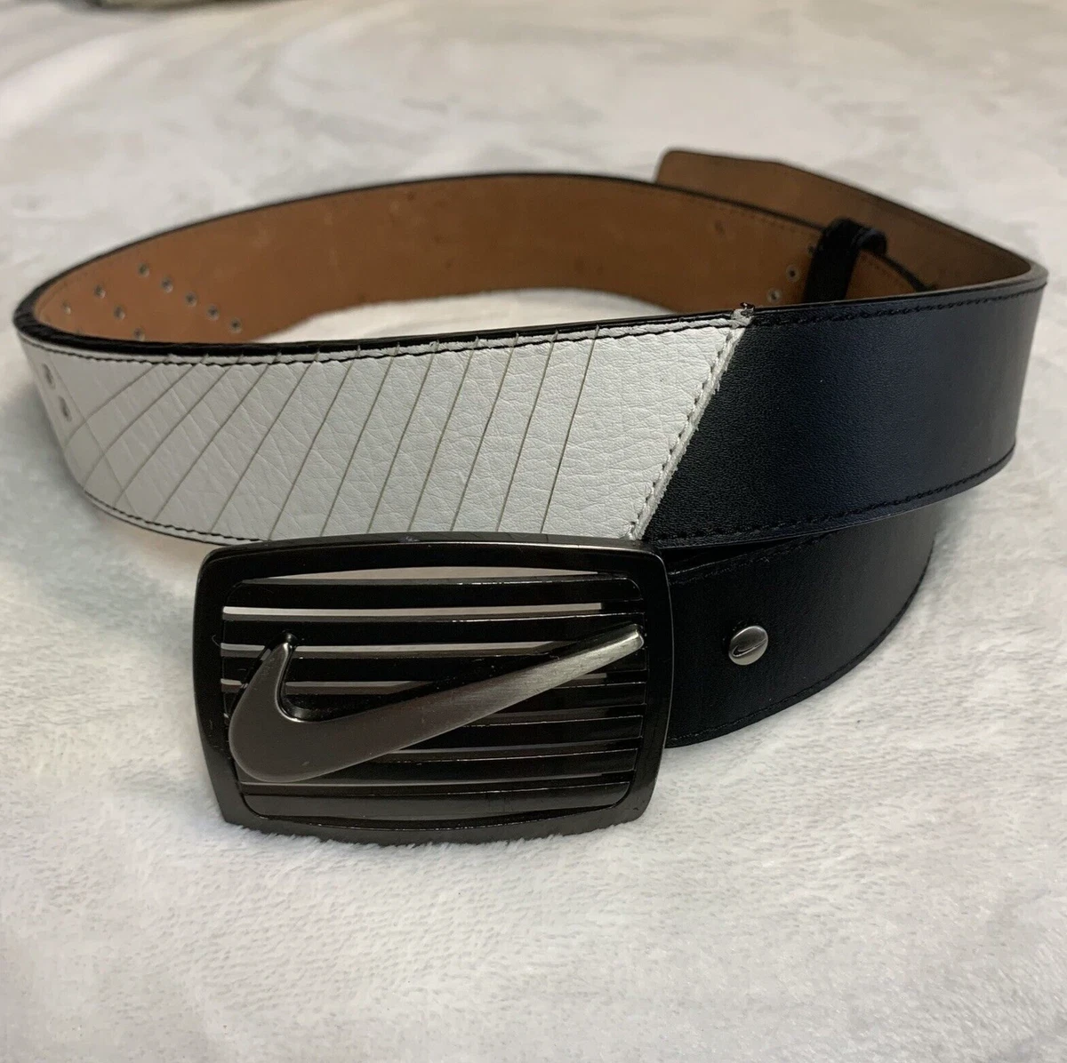 Mens white golf belt top