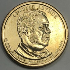 2012 D - Chester A. Arthur Presidential Golden Dollar Coin