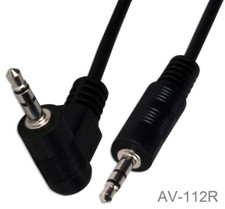3ft 3.5mm Stereo Male to Right-Angle Male mp3/mobile/AUX Audio Cable