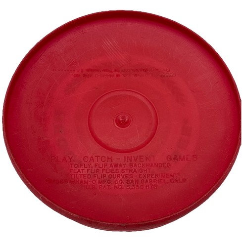 Original 1966 WHAM-O Regular FRISBEE Flying Disc 13B Red 9" Pat No. 3,359,678 - Picture 4 of 6