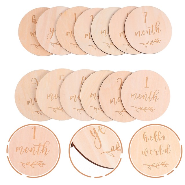13 PCS Monatszeichen Holz Säuglingsgeschenke Neugeborenes Baby Geschenk 13 PCS Monatszeichen Holz Säuglingsgeschenke Neugeborenes Baby Geschenk
