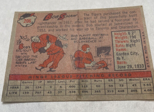 1958 Topps Baseball 5 Karten Set mit Bob Shaw RC VG-EX - Bild 7 von 10