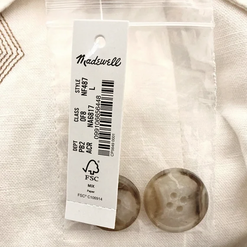 NWT MADEWELL Embroidered Crop Linen Shirt Jacket Womens L Tropicale Floral - Picture 5 of 14