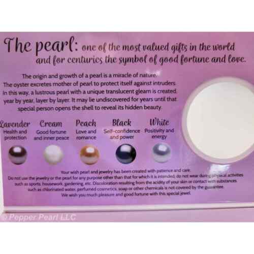 Wish Pearl Necklace Oyster Cage Pendant Chain Nickel Free Novelty Gift - Bild 4 von 5