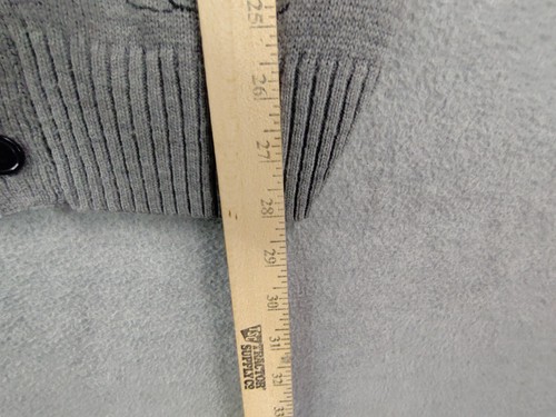 Harry Potter Adult Sweater M Gray Cardigan Potion Witchy Grandpa Elbow Patch - Picture 8 of 10