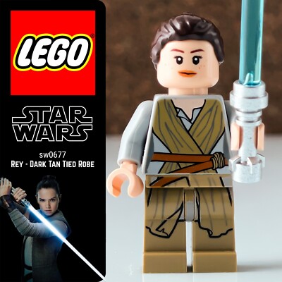   LEGO Rey - Dark Tan Tied Robe sw0677 Minifigure Star Wars Episode 7
