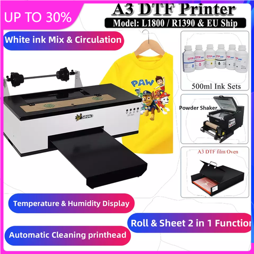 SIHAO A3 L1800 DTF imprimante pour T-shirt DTF transfert Film imprimante printer