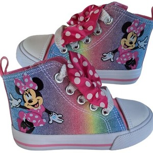 Disney Princess "Light Up" High-Top Sneakers For Toddler Girls Size 6 Pink CUTE