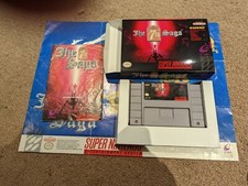 7th Saga (Super Nintendo Entertainment System, 1993) Game, Manual, map, Repo Box