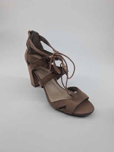 SAM EDELMAN Circus Suede Strapping Lace Up Open Toe Block Heel sandals Size 8.5 - Picture 8 of 11