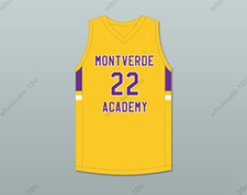 CUSTOM Caleb Houstan 22 Montverde Academy  Yellow Jersey 10Stitched S-6XL