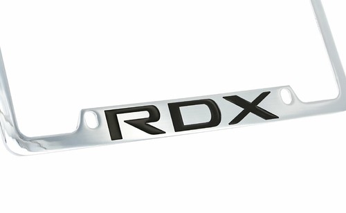 Marco de licencia de metal recubierto de cromo marca denominativa Acura RDX 4 orificios - Imagen 3 de 6