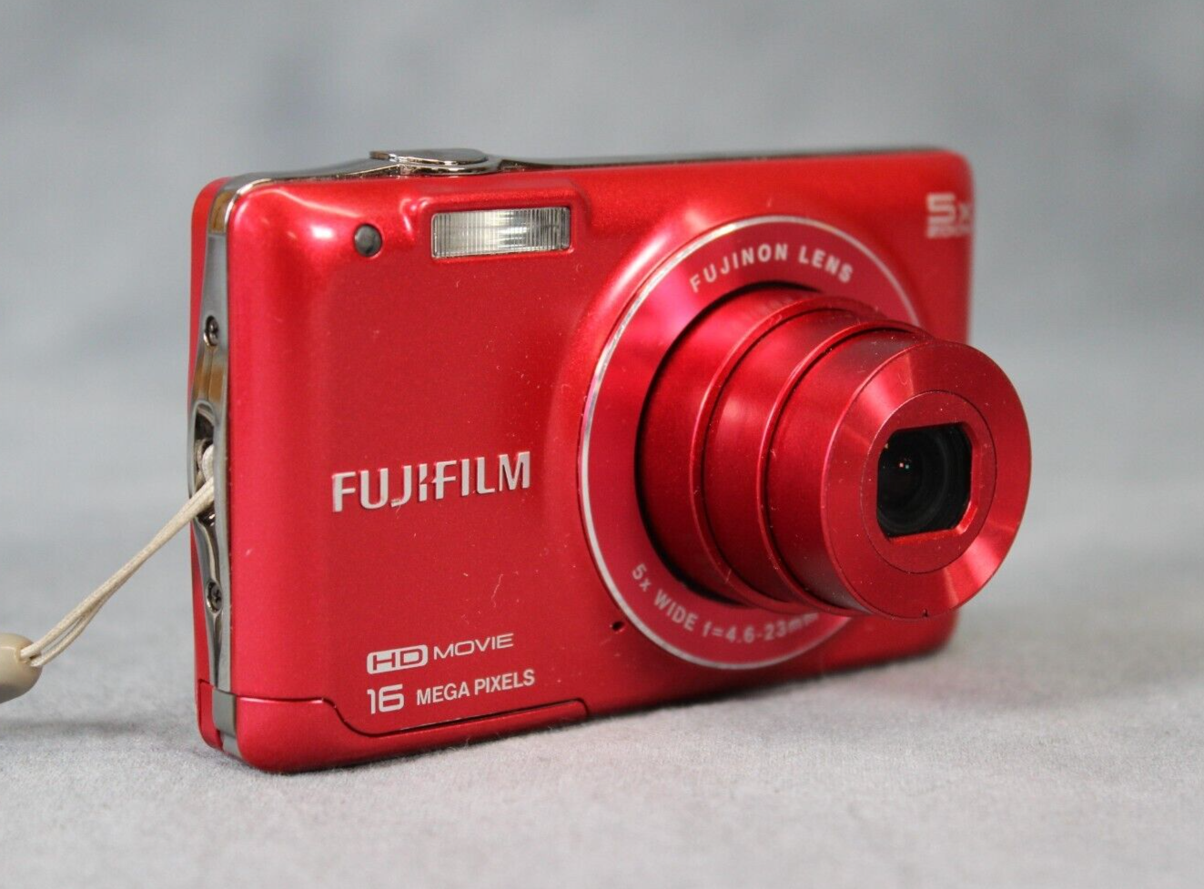 Fujifilm Finepix JX660 Red 16mp 5x Zoom Digital Camera, Battery
