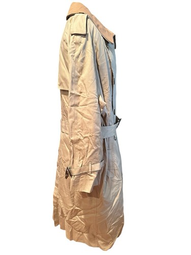 Vintage BROOKS BROTHERS Double Breasted Belted Trench Rain Coat Wool Cotton USA - Picture 3 of 10
