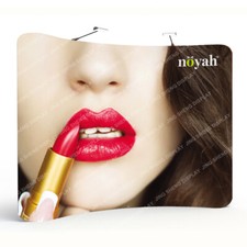 10ft Curved Fabric Trade Show Display Back Wall Pop Up Stand with Custom Print