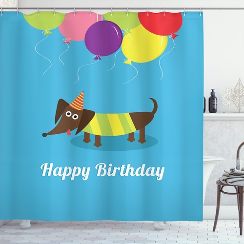 Dog Shower Curtain Fabric Bathroom Decor Set with Hooks 4 Sizes Available - Picture 27 of 80