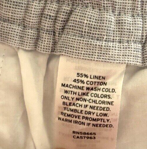 14th Union Casual  Gray Linen/Cotton Pocket Flat Front Lightweight Size M R3-O13 - Picture 4 of 9