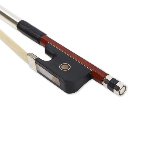 4/4 Cello Bow Brazilwood with Ebony Frog Natural Horse Hair STRAIGHT NICE TONE - Picture 7 of 13