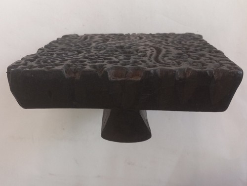 Textile Stamp for Batik Hand Carved Wooden 6x6.5 inch intricate design Vintage - Picture 19 of 24