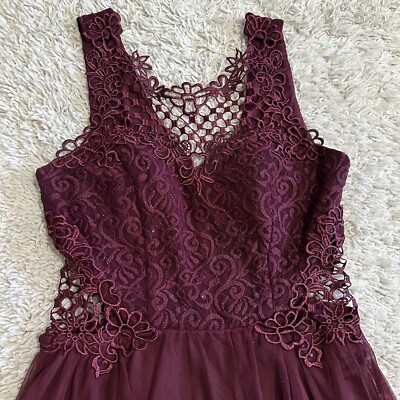 city triangles burgundy dress City Triangles Red Dress