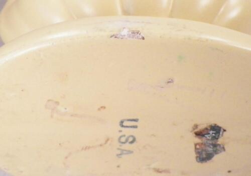 Haeger Pillow Vase Yellow Art Pottery Footed 10 in Vintage Retro As Is - Picture 10 of 10