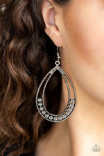 Paparazzi: Glitz Fit - Silver Earrings