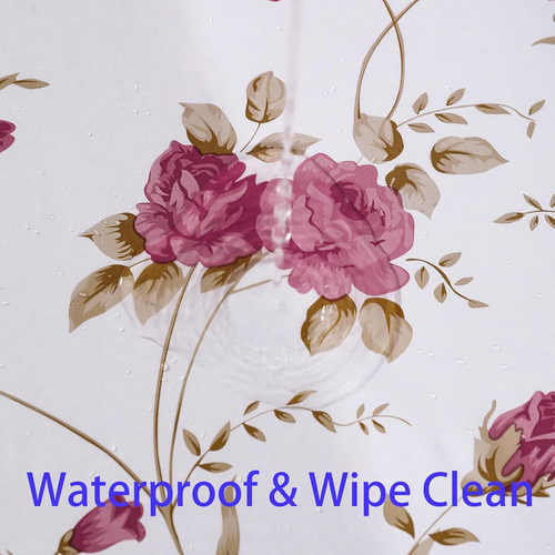 Heavy Duty Vinyl Tablecloth with Flannel Backing Waterproof Oil-Proof Plastic Ta - Picture 5 of 12