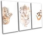 Buddha Ohm Ganesh Minimal Religion TREBLE CANVAS WALL ART Picture Print