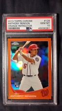 2013 TOPPS CHROME ORANGE REFRACTOR ANTHONY RENDON ROOKIE CARD #128 PSA 10