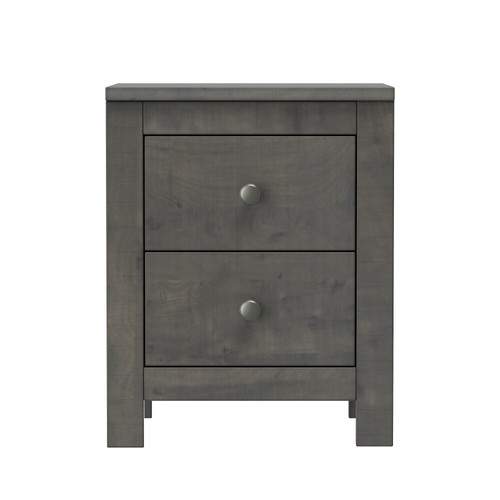 3 PCS Sets, Queen Size Farmhouse Platform Bed with Lights, 2 Nightstand, Gray - Picture 9 of 18