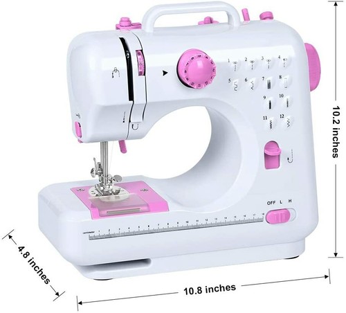 Mini Multifunction Household Sewing Machine Pink Accents FHSM-505 NEW NIB