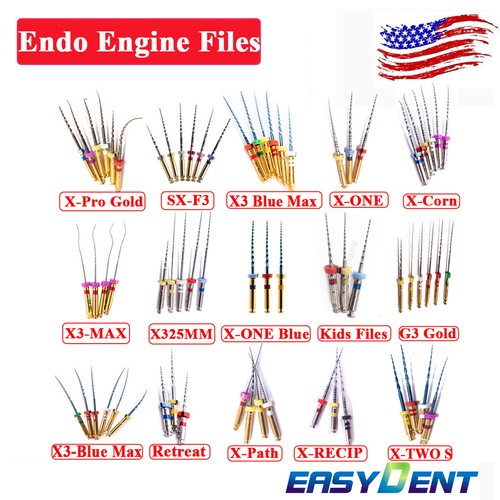6 pezzi file endo rotanti dentali X-Pro lime endodontiche coniche oro lima canale radicolare - Foto 2 di 30