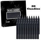 20 pc Black Candles for Spell and Chime and Ritual and Altar - 4 inch x 1/2 inch