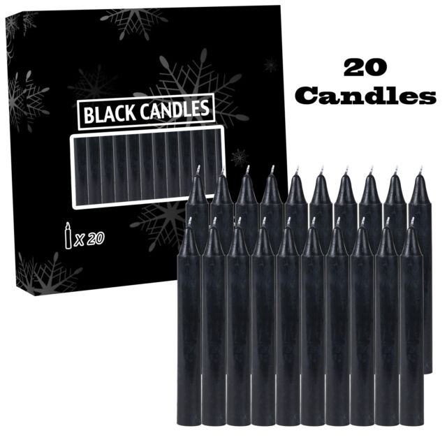 20 pc Black Christmas Chime Pyramid Carousel Spell - 4 inch x 1/2 inch Candles 20 pc Black Christmas Chime Pyramid Carousel Spell - 4 inch x 1/2 inch Candles