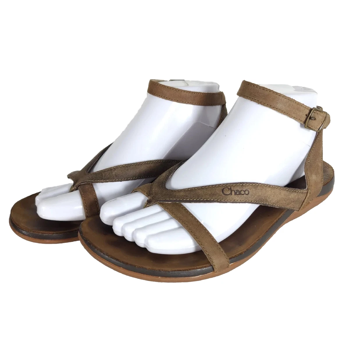 Chaco Women s Sofia US 7 Brown Dark Earth Ankle Strap Flat Strappy