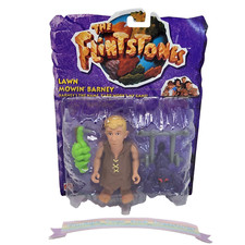 VINTAGE 1993 FLINTSTONES LAWN MOWIN BARNEY FIGURE NEW IN PACKAGE  11656