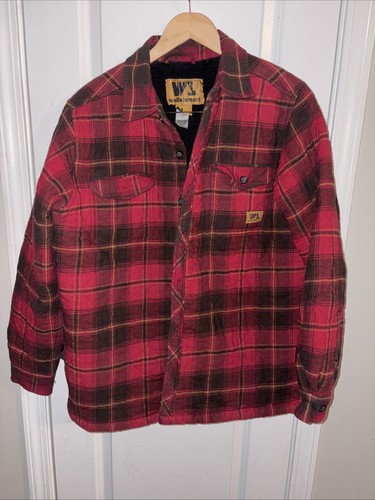 Wells Lamont Vintage Red Plaid Lumberjack Jacket Coat Sweater Men’s Size Large