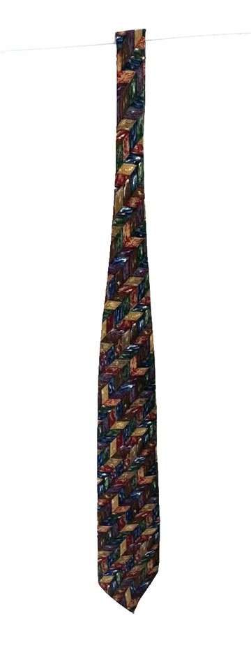 Structure Silk Tie Geometric Print -  Length 56 inches - Image 2 of 4