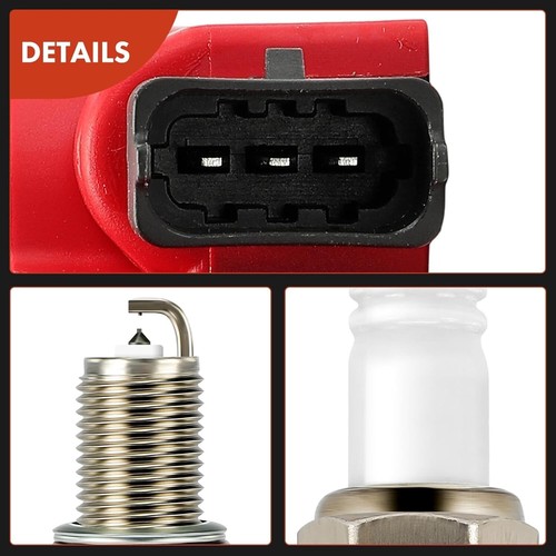 1994-11 Mercedes-Benz 6x Red Ignition Coil & 12x Double Iridium Spark Plug⭐F5⭐ - Picture 5 of 8