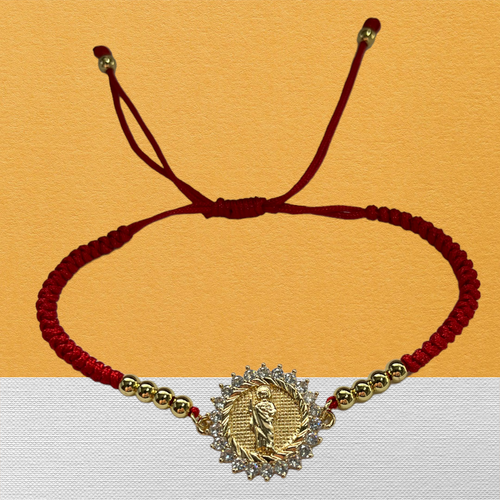Pulcera de Hilo Rojo y Oro Laminado 14 son Diferentes Dijes para Protección - Imagen 2 de 11