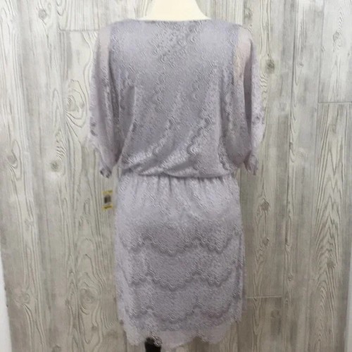 Vestido de encaje Alfani gris lavado en capas talla mediana - Imagen 6 de 7