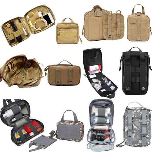 6 Types Tactical Molle Pouch Army Medical EDC Bags Handbag Storage
