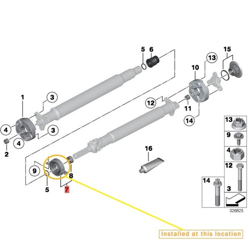 For Rolls-Royce Ghost center bearing articulated shaft OEM:26127577054 - Bild 4 von 6
