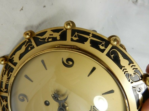 Schöne 50s Design URGOS Wand Uhr Signs of the Zodiac incl. Uhrenschlüssel - Bild 6 von 12