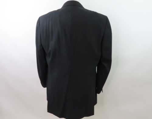Canali Bernini Mens Pure Wool Black Italian Blazer Jacket Sport Coat 44 L EUC - Picture 5 of 15
