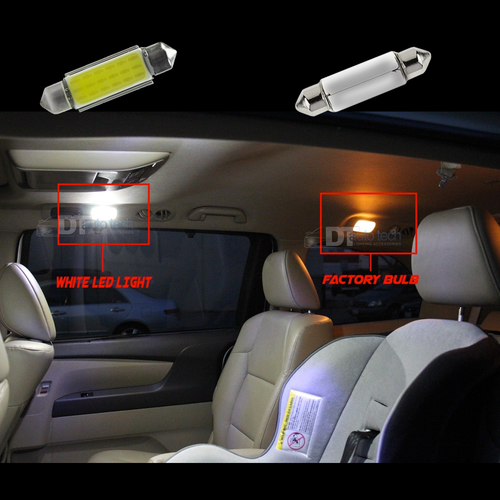 10X COB LED Mapa/Cúpula Bombillas Interior 6000K Blanco 42 MM Festoon - Imagen 3 de 6