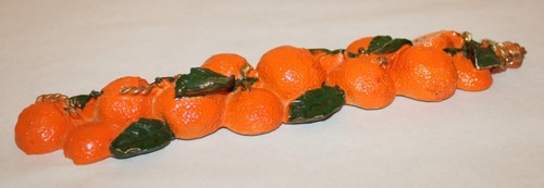 3 Vintage Harz 1960er Obst Wandbehang Dekor 10" Ananas, Orangen, Bananen - Bild 9 von 10