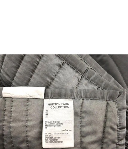 Hudson Park Collection Palmetto KING Quilted Coverlet Gray- Brand New - Picture 5 of 5