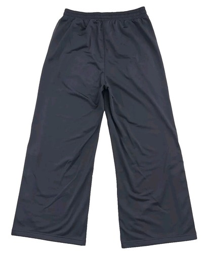 Reebok Womens Drawstring Polyester Wide Leg Athletic Casual Team Pant Black Sz L - Picture 2 of 11